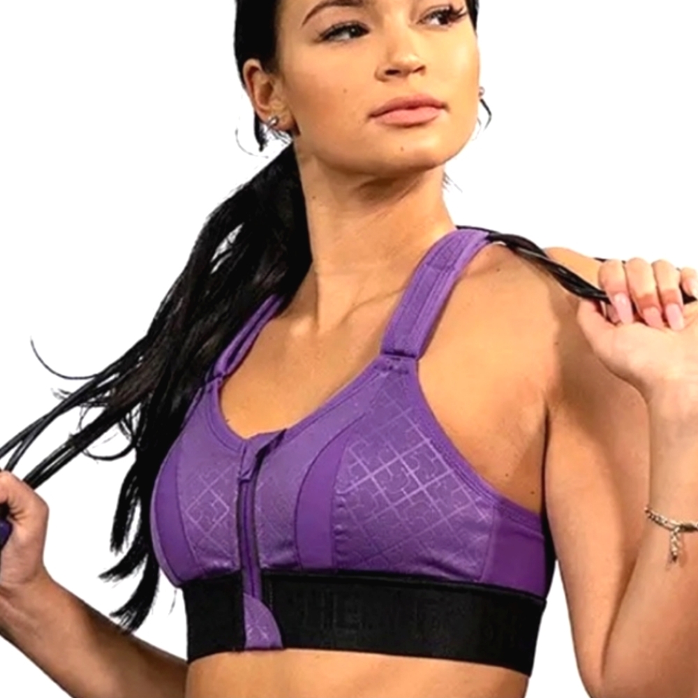 SHEFIT Ultimate Sports Bra Ambition Purple and Black High Impact Size XS NWT